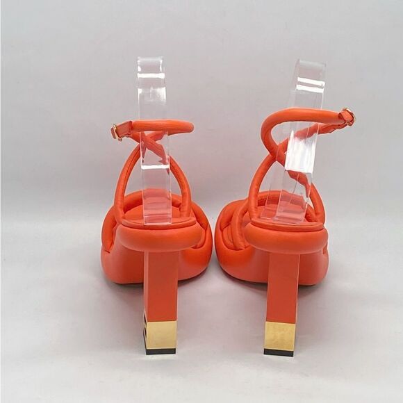 Fendi Baguette Ff Leather Strappy Sandal In Orange size 36.5 - Picture 8 of 14